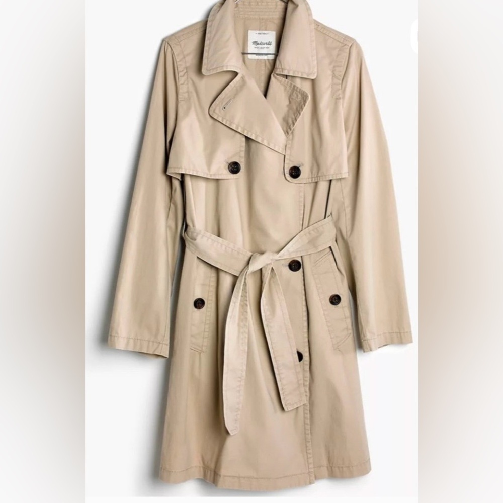 Madewell Abroad Trench Coat Size Small